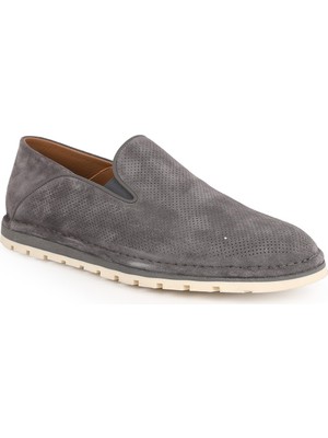Libero Erkek Loafer Ayakkabı Hakiki Süet Deri Delikli Perfore Desenli Pratik Slip-On Esnek Tırtıklı Termo Taban L5989