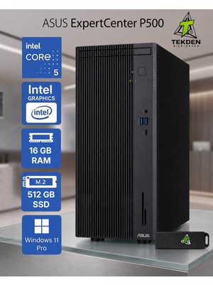 Asus Expertcenter P500 Intel Core 5 (210H) 16GB Ddr5 512GB SSD Windows 11 Pro + Office 2026 + Flash Bellek Hediye