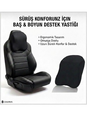 Visco Ortopedik Boyun Destek Yastığı – Ofis, Araç ve Seyahat Için