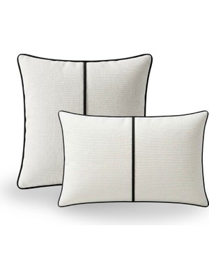 Lidoma Home "linea" Dekoratif Kırlent Kılıfı Seti - Beyaz
