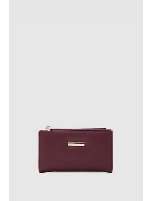 Shule Bags Aster Yumuşak Dokulu Kadın Cüzdan Bordo