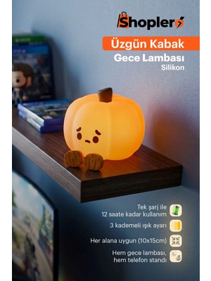 Shoplero Silikon Bal Kabağı Gece Lambası