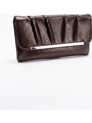 Luvi 441 Kahverengi Kadın Clutch Çanta