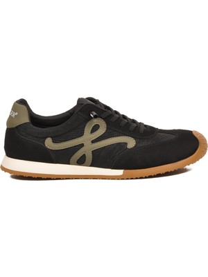 Voyager Siyah Bağcıklı Hafızalı Tabanlı Retro Stil Erkek Günlük Ayakkabı Sneaker E472 M