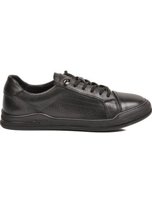 Voyager Siyah Hakiki Deri Erkek Günlük Sneaker Nefes Alabilen Memory Foam Casual Ayakkabı M682 M