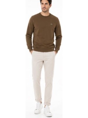 Lacoste Bisklet Yaka Kahverengi Regular Fit