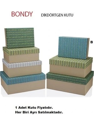Gıpta Bondy Dikdörtgen Hediye Kutusu BX8041 B 170X245X95 mm - Tekli