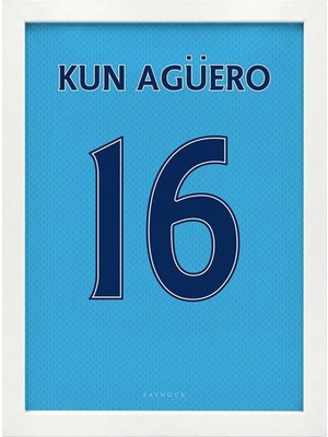 Kaynock Aguero Jersey, Futbol Forma Tablo, Tablo Dijital Tasarım Beyaz