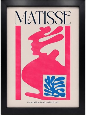 Kaynock Matisse 16, Henri Matisse, Modern, Contemporary Art, Sanat, Dijital Tasarım Tablo Siyah