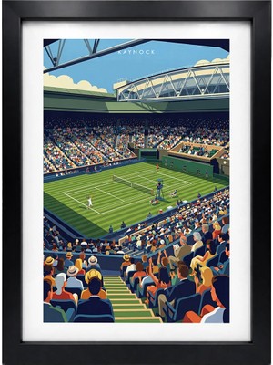 Kaynock Wimbledon Stadium, Tenis Poster Tablo Siyah