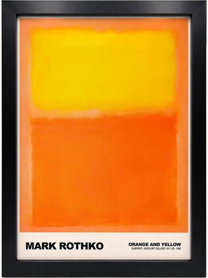 Kaynock Mark Rothko Orange And Yellow, Modern, Contemporary Art, Poster Tablo Dijital Tasarım Siyah
