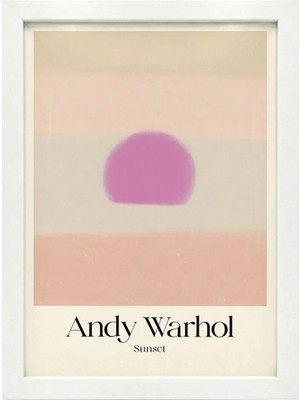 Kaynock Andy Warhol Sunset 4, Modern, Contemporary Art, Sanat, Poster Tablo Dijital Tasarım Beyaz