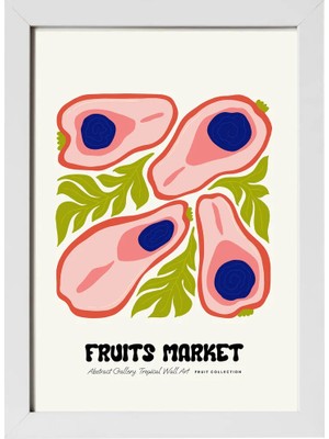 Kaynock Tropical Pink Poster Tablo Beyaz
