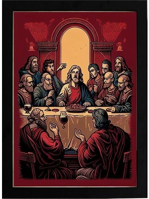 Kaynock Son Akşam Yemeği V2, The Last Supper, Da Vinci, Rönesans, Poster Tablo Dijital Tasarım