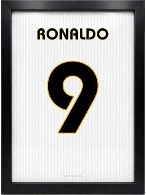 Kaynock Ronaldo Jersey, Madrid, Futbol Forma, Dijital Tasarım Tablo Siyah