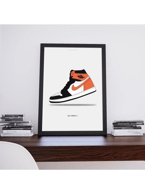 Kaynock 1 Black-Orange Poster Tablo, Dijital Tasarım Tablo
