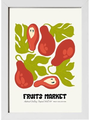 Kaynock Fruits Market 2, Meyve, Minimal, Ev Dekorasyon, Mutfak Kafe Dekorasyon Poster Tablo