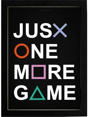 Kaynock Playstation Just One More Game, Gamer, Oyun Tablo, Ps, Poster Tablo, Dijital Tasarım