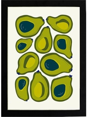 Kaynock Avokado, Meyve, Minimal, Ev Dekorasyon, Mutfak Kafe Dekorasyon Poster Tablo