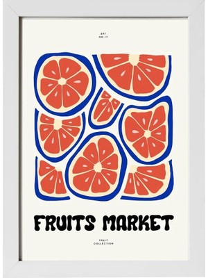 Kaynock Blue Lemon, Meyve, Minimal, Ev Dekorasyon, Mutfak Kafe Dekorasyon Poster Tablo