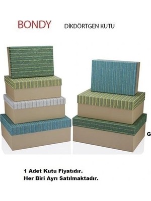 Gıpta Bondy Dikdörtgen Hediye Kutusu BX8041 G 270X360X140 mm - Tekli
