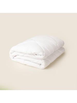 Soft Çift Kişilik Microfiber Yorgan - Beyaz - 195X215 cm