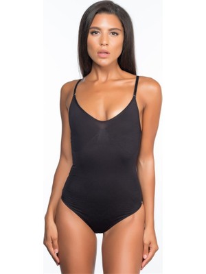 Aria's Closet Siyah Desenli Body Korse