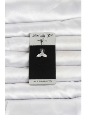 Uslucan Alışveriş 316L Cerrahi Çelik Dolphin Kuyruk Model Göbek Piercing