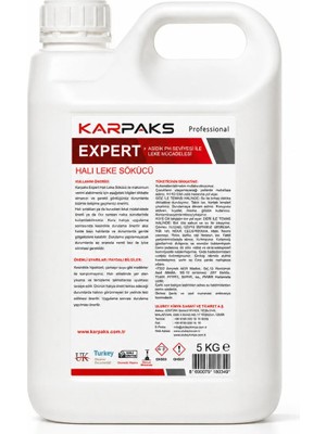 Karpaks Expert Profesyonel Halı Leke Sökücü 5 kg – Güçlü Lokal Leke Temizleyici