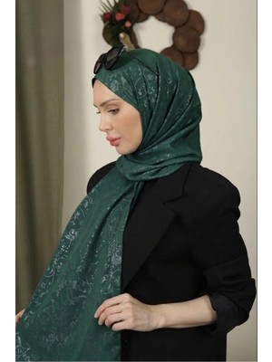 Flora Tekstil Çiçekli Desen Ince Medine Ipeği Jakar Şal