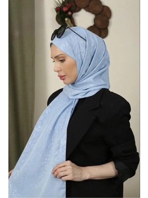 Flora Tekstil Çiçekli Desen Ince Medine Ipeği Jakar Şal