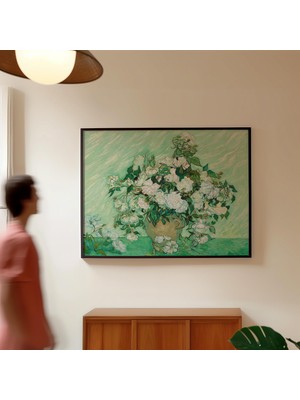 Pegziz Güller Tablosu | Çerçeveli Çiçek Sanat Poster Duvar Dekoru