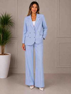 Buz Mavisi Blazer Pantolon Takım 💙