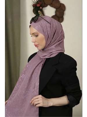 Flora Tekstil Çiçekli Desen Ince Medine Ipeği Jakar Şal