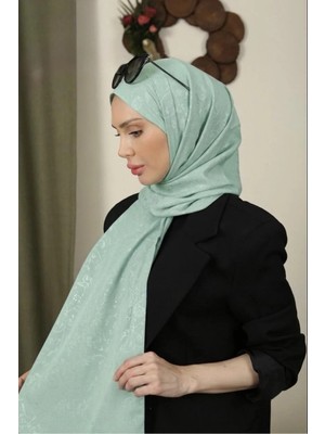 Flora Tekstil Çiçekli Desen Ince Medine Ipeği Jakar Şal