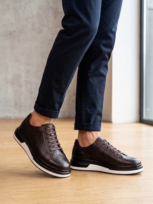 Calvaren Velar Z Hakiki Deri Erkek Sneaker Ortopedik Casual Ayakkabı