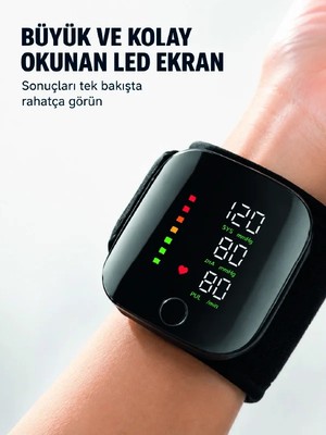 Mossem Taşınabilir Şarjlı Bilekten Tansiyon Ölçer Pratik Kullanım