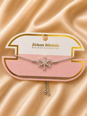Yasel Takı & Çanta Kar Tanesi Figürlü Zirkon Kadın Bileklik