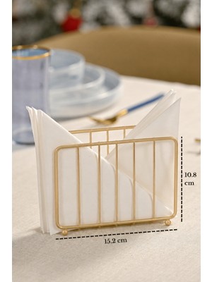 Edora Home Mat Gold Kafes Peçetelik Peçete Standı Kafe Restoran Otel Dekoratif Paslanmaz Metal
