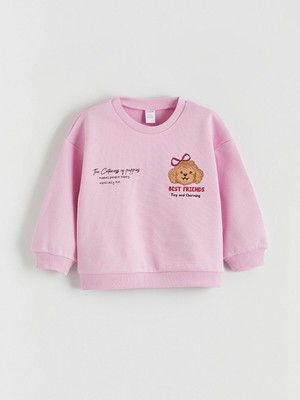 Lc Waikiki Yeni Sezon Baskılı Kız Çocuk Sweatshirt