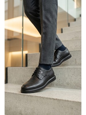 Calvaren Veyron Noir Erkek Hakiki Deri Siyah Klasik Casual Ayakkabı