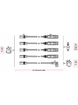 Buji- Kablosu Vw Golf Iıı 1600 8V 1994-97-PASSAT 1994-97-POLO Classic 100 1996-99 Netex Ntx SP01 485
