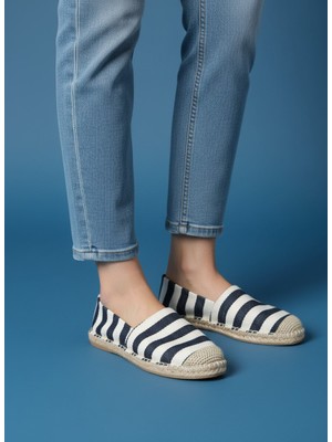 Aska Shoes Kadın Floter Deri/ Keten/hasır Malzeme Espadril