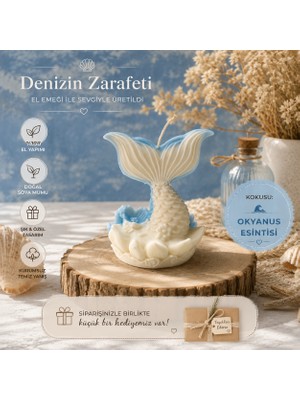 Sofya Home Studio Deniz Kızı Kuyruğu Dekoratif Soya Mum – Okyanus Esintisi Kokulu El Yapımı Mum