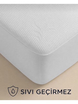 Gensco Sıvı Geçirmez Yatak Alezi Su Geçirmez Fitted Lastikli Yatak Koruyucu Ped 180X200 cm