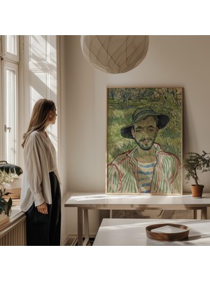 Pegziz Bahçıvan Patience Escalier'in Portresi Tablosu | Çerçeveli Portre Sanat Poster Duvar Dekoru