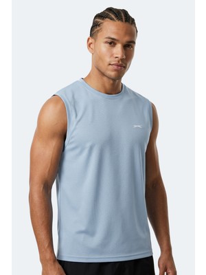 Slazenger Hazzar I Erkek Kolsuz Açık Mavi Tişört