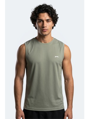 Slazenger Hazzar I Erkek Kolsuz Haki Tişört