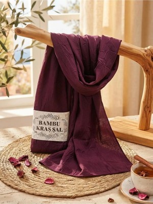 Flora Tekstil Bambu Kraş Şal Modeli - Ütü Gerektirmeyen