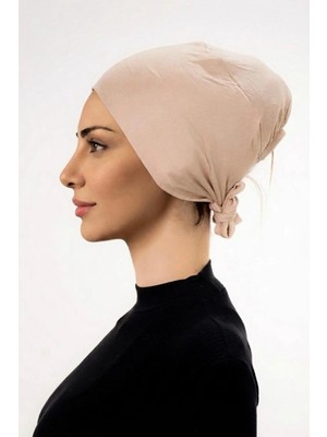 Flora Tekstil Önü Dikişsiz Tesettür Bağlamalı Bone